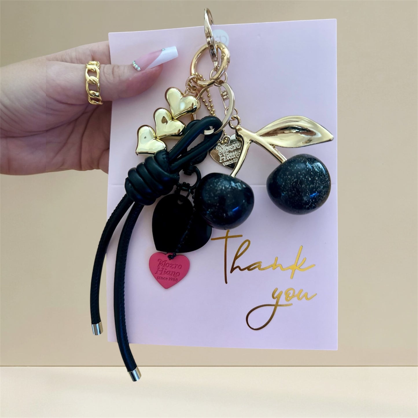 🍒 Sweet Black Cherry Keychain