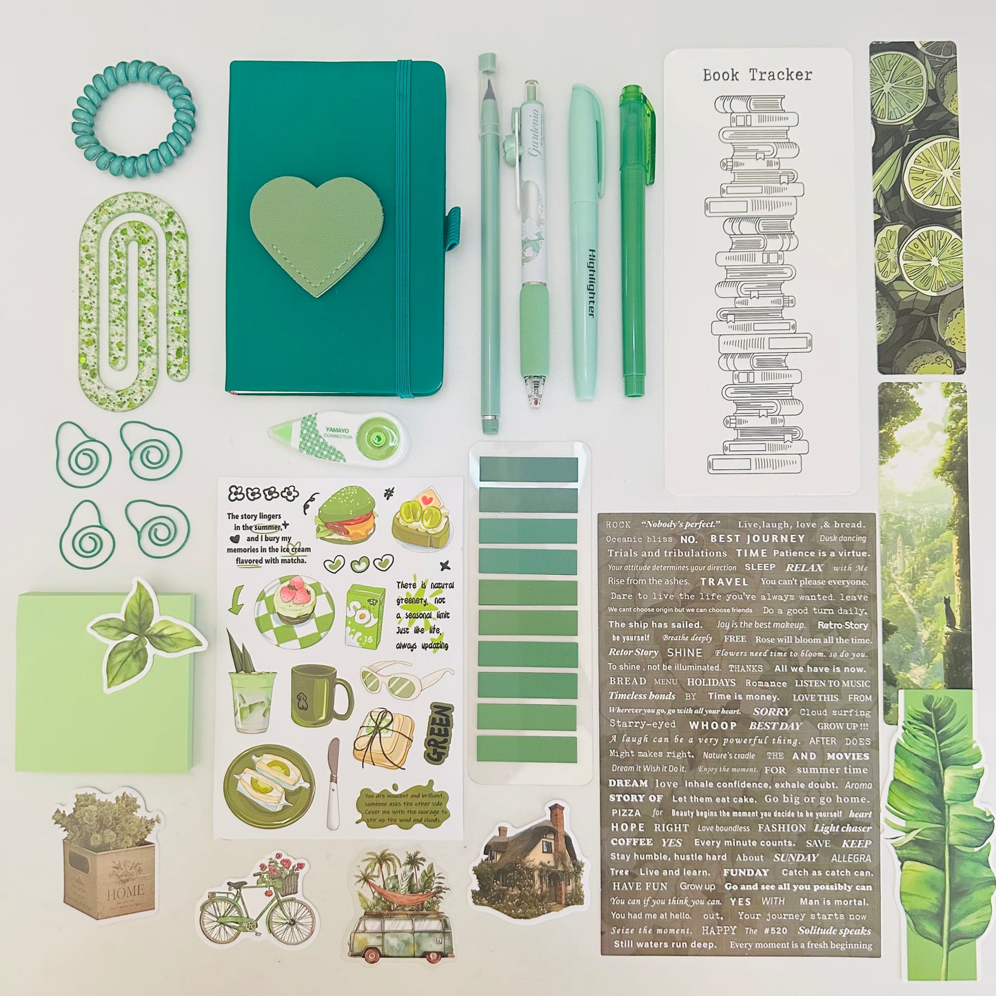 🦚 Dark green Bookish Bundle