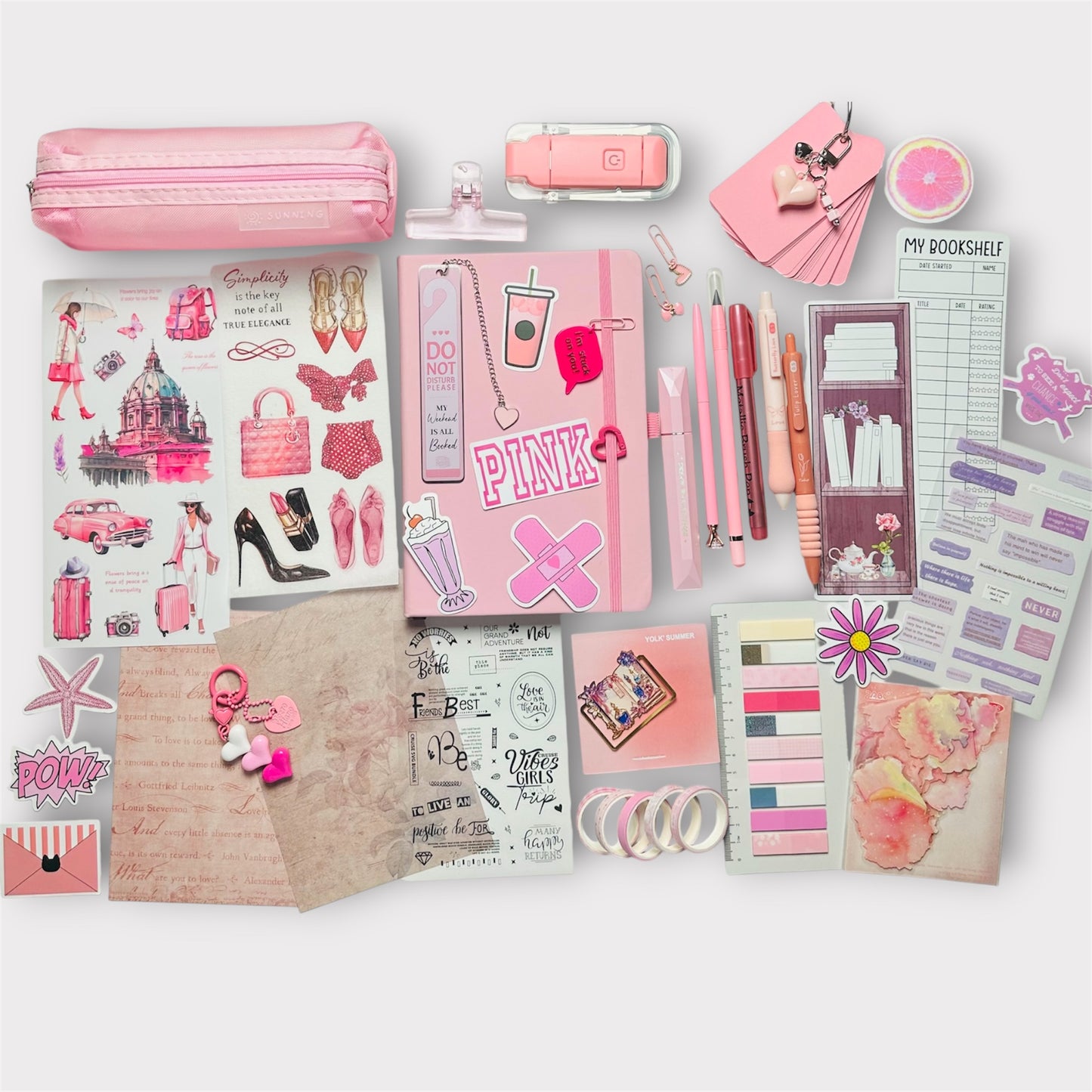 🌸 Soft Pink Deluxe Bookish Bundle