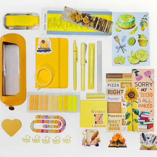 Yellow bookish bundle. Perfect gift for book lovers